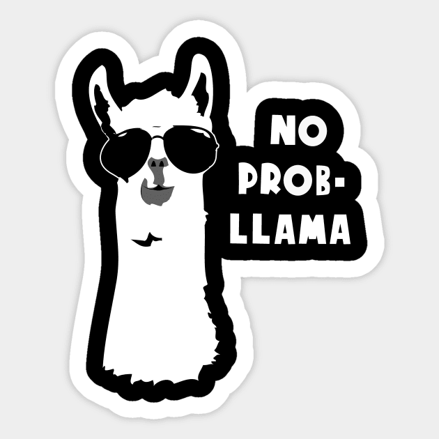 No Prob-Llama Sticker by ThyShirtProject - Affiliate